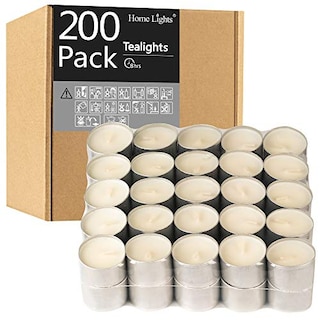 Foto 1 | Foto 1 | Velas Tealight Homelights, 8 Horas De Combustión, 200 Unidades, Color Blanco - Venta Internacional.