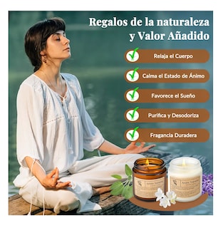 Foto 5 | Foto 5 | Velas Aromáticas Decorative Soja Aromaterapia 600 G Brown White 6 Piezas
