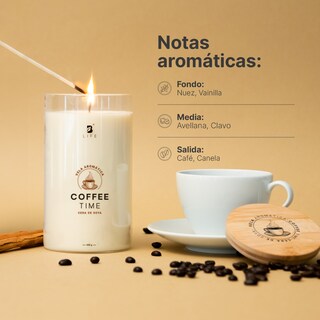 Foto 3 | Foto 3 | Vela De Soya Aromática | 600 G | Aroma Café Recién Hecho | Duración 120 Horas | Coffee Time Aromatic Candle | B Life.