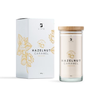 Foto 1 | Foto 1 | Vela De Soya Aromática | 600 G | Aroma Avellana Con Caramelo | Duración 120 Horas | Hazelnut Caramel Aromatic Candle | B Life.