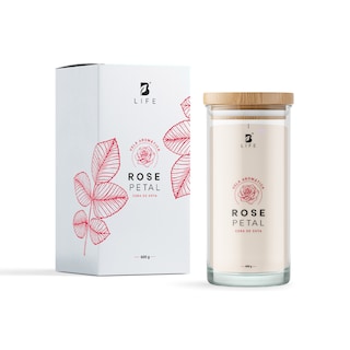 Foto 1 | Foto 1 | Vela De Soya Aromática | 600 G | Aroma Pétalos De Rosa | Duración 120 Horas | Rose Petal Aromatic Candle | B Life.