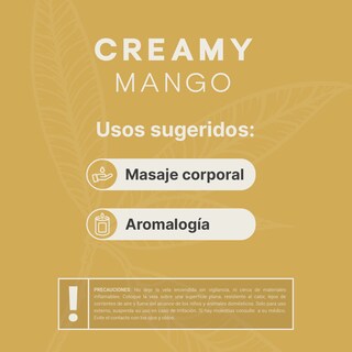 Foto 4 | Foto 4 | Vela De Soya Aromática | 600 G | Aroma Mango | Duración 120 Horas | Cera Para Masaje | Creamy Mango Aromatic Candle | B Life.