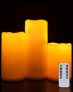Foto 2 | Foto 2 | Velas Sin Llama Homemory, Impermeables, Con Mando A Distancia Y Temporizador, Juego De 3 - Venta Internacional.