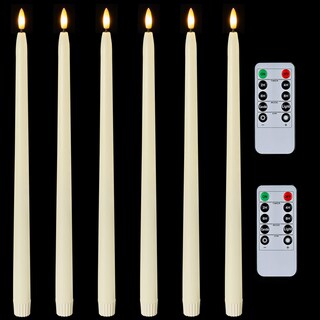 Foto 1 | Foto 1 | Velas Cónicas Sin Llama Homemory Ivory De 38 Cm Con Mando A Distancia, 6 Unidades - Venta Internacional.