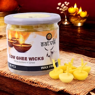 Foto 2 | Foto 2 | Ghee Wicks Craftsman Satvik Pure Cow 50 Unidades Quemado Durante 30 Minutos - Venta Internacional