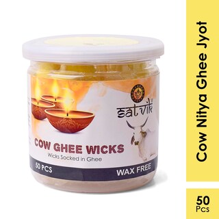 Foto 3 | Foto 3 | Ghee Wicks Craftsman Satvik Pure Cow 50 Unidades Quemado Durante 30 Minutos - Venta Internacional