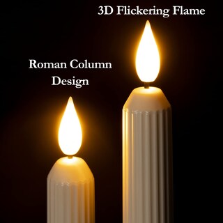 Foto 3 | Foto 3 | Velas De Ventana Homemory, Rayadas En Color Marfil, Con Sensor, 6 Unidades - Venta Internacional.