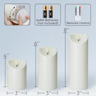 Foto 7 | Foto 7 | Velas Sin Llama Homemory Con Temporizador Y Mando A Distancia - Venta Internacional.