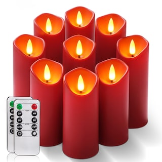 Foto 1 | Foto 1 | Velas de Plástico Burdeos 9 Piezas - Venta Internacional