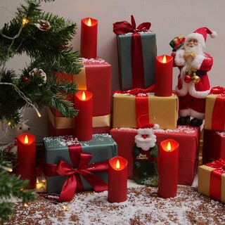Foto 2 | Foto 2 | Velas de Plástico Burdeos 9 Piezas - Venta Internacional
