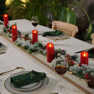 Foto 3 | Foto 3 | Velas de Plástico Burdeos 9 Piezas - Venta Internacional