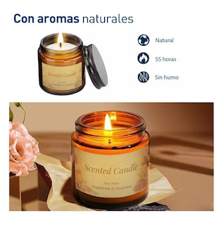 Foto 3 | Foto 3 | 3 Velas Aromáticas Decorativas 100% Soya Aromaterapia 3.5oz Vainilla, Campanilla, Lavanda