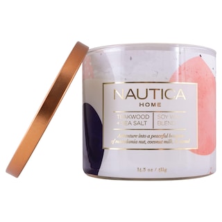 Foto 1 | Foto 1 | Vela Aromática Nautica, Madera De Teca Y Sal Marina, Tamaño Grande, 60 Horas, Quemado - Venta Internacional.