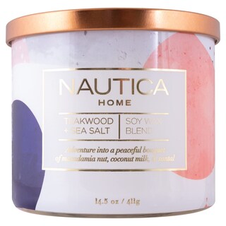 Foto 2 | Foto 2 | Vela Aromática Nautica, Madera De Teca Y Sal Marina, Tamaño Grande, 60 Horas, Quemado - Venta Internacional.