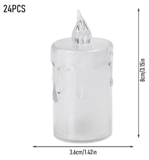 Foto 2 | Foto 2 | Elegante Juego De 24 Velas Led Xtellar Transparentes Con Lágrima Ámbar, Perfectas Para Bodas Y Eventos Especiales