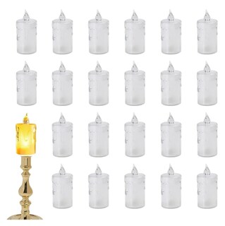 Foto 4 | Foto 4 | Elegante Juego De 24 Velas Led Xtellar Transparentes Con Lágrima Ámbar, Perfectas Para Bodas Y Eventos Especiales