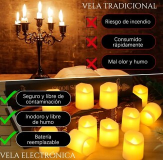 Foto 4 | Foto 4 | Xtellar - Set Exclusivo De 24 Velas Led Elegantes Realistas & A Prueba De Riesgos