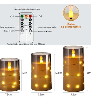 Foto 2 | Foto 2 | Velas Led Xtellar con Control Remoto 3 Piezas