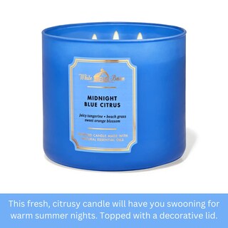 Foto 4 | Foto 4 | Candle Bath & Body Works White Barn, 3 Mechas, 430 Ml, Azul Medianoche, Cítricos - Venta Internacional.
