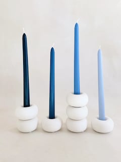 Foto 2 | Foto 2 | Velas Decorativas Aromáticas Set Color Degradado Cera Soya- Azul