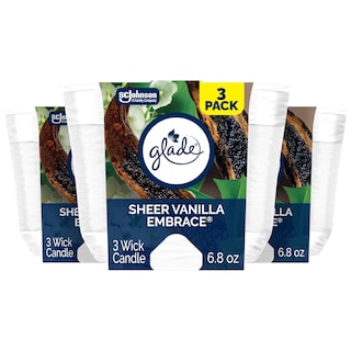 Foto 1 | Foto 1 | Vela Aromática Glade Sheer Vanilla Embrace  3 Mechas  200 Ml  Paquete De 3 - Venta Internacional.