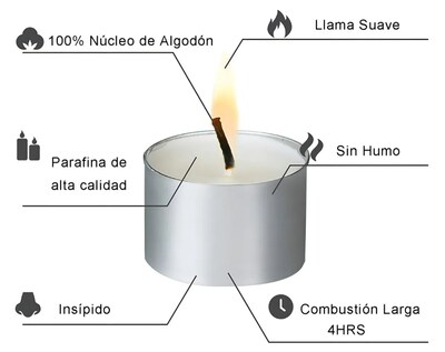 Foto 2 | Foto 2 | Xtellar Set De 100 Velas Tealight Flotantes De Lujo Sin Aroma Ideal Para Ambientes Sofisticados Y Elegantes