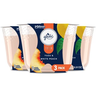 Foto 1 | Foto 1 | Tarro Para Velas Aromáticas Glade Yuzu & White Peach 200 Ml Paquete De 3 - Venta Internacional.