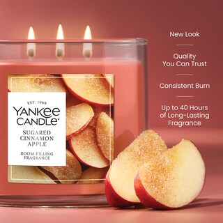 Foto 3 | Foto 3 | Candle Yankee Candle Tarro De 3 Mecha 40 Horas De Combustión Canela Azucarada - Venta Internacional.