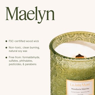 Foto 6 | Foto 6 | Mecha De Madera Candle La Jolie Muse Con Aroma A Mandarín Y Matcha 539 G - Venta Internacional.