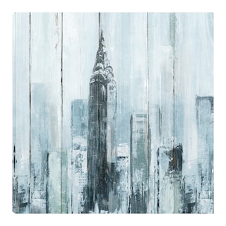 Foto 1 | Foto 1 | Cuadro Decorativo - Edificio Chrysler Azul - Heather Hayes - Arte Moderno - Impresión En Lienzo - Fine Art Tj