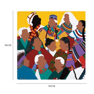 Foto 6 | Foto 6 | Cuadro Decorativo Fine Art Tj Consejo de Abuelas Indígenas Synthia Saint James Arte Moderno Impresión en Lienzo