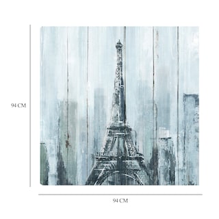 Foto 6 | Foto 6 | Cuadro Decorativo Fine Art Tj Eiffel Azul Heather Hayes Arte Moderno Impresión en Lienzo
