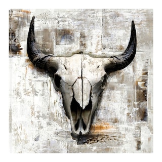 Foto 1 | Foto 1 | Cuadro Decorativo Fine Art Tj Cráneo de Vaca Blanca