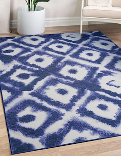 Foto 2 | Foto 2 | Tapete Decorativo Lavable Shibori Geométrica Diamante Azul
