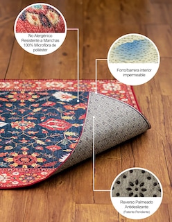 Foto 4 | Foto 4 | Tapete Decorativo Lavable Ramage Indigo