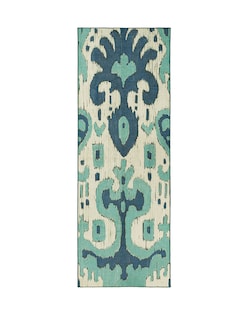 Foto 1 | Foto 1 | Tapete Decorativo Lavable Ocre Ikat Azul Acero