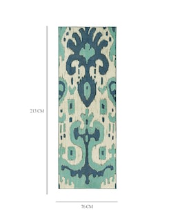 Foto 4 | Foto 5 | Tapete Decorativo Lavable Ocre Ikat Azul Acero