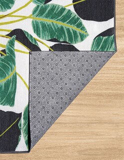 Foto 3 | Foto 3 | Tapete Decorativo Lavable Hojas De Selva Tropical Esmeralda