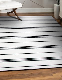 Foto 2 | Foto 2 | Tapete Decorativo Lavable Rayas Blanco Y Negro