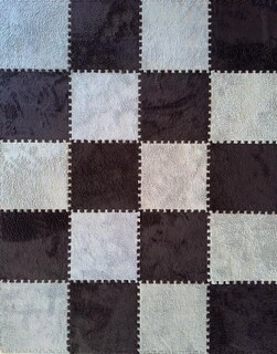 Foto 2 | Foto 2 | Alfombra Rompecabezas De Felpa Gris 10 Pzas