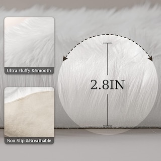 Foto 3 | Foto 3 | Alfombra Ashler Home Deco de Piel Sintética Blanca 60 x 90 cm - Venta Internacional