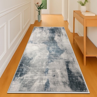 Foto 1 | Foto 1 | Magma Life Alfombra Grande De 90x150 Cm (3x4.9 Ft), Color Gris, Estilo Moderno, Suave Al Tacto Tipo Cachemira, Antiderrapante