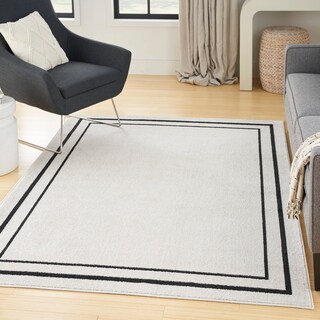 Foto 1 | Foto 1 | Area Rug Nourison Essentials Para Interiores Y Exteriores, Color Marfil Y Negro, 120 Cm X 180 Cm - Venta Internacional.