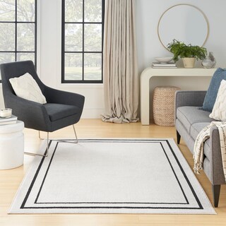 Foto 2 | Foto 2 | Area Rug Nourison Essentials Para Interiores Y Exteriores, Color Marfil Y Negro, 120 Cm X 180 Cm - Venta Internacional.