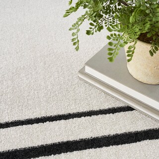 Foto 5 | Foto 5 | Area Rug Nourison Essentials Para Interiores Y Exteriores, Color Marfil Y Negro, 120 Cm X 180 Cm - Venta Internacional.