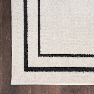 Foto 6 | Foto 6 | Area Rug Nourison Essentials Para Interiores Y Exteriores, Color Marfil Y Negro, 120 Cm X 180 Cm - Venta Internacional.