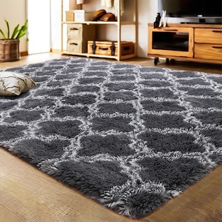 Foto 1 | Foto 1 | Alfombra Lochas De Lujo Con Estampado Geométrico De Felpa Esponjosa, 180 X 270 Cm - Venta Internacional.