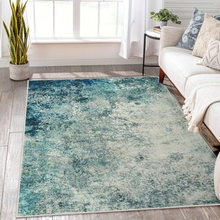 Foto 1 | Foto 1 | Alfombra Lahome, Moderna, Abstracta, 200 X 250 Cm, Color Azul Y Gris - Venta Internacional.