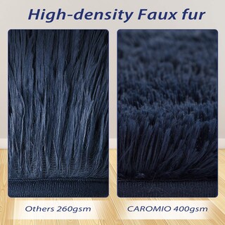Foto 3 | Foto 3 | Alfombra Caromio Azul Marino Extra Grande De 240 Cm X 300 Cm, Ultrasuave - Venta Internacional.