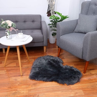 Foto 6 | Foto 6 | Alfombra Gris Uxcell de Corazón-Venta Internacional